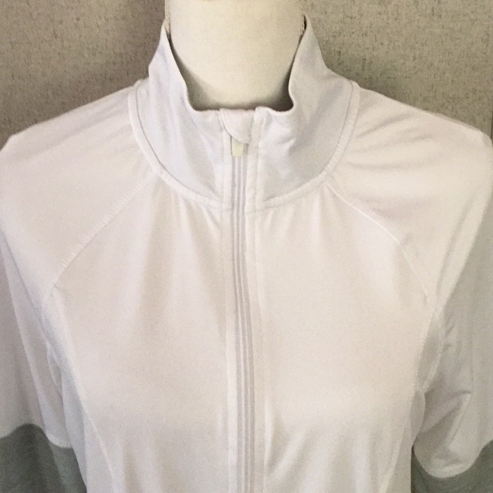 Danskin Now semi fitted white grey athletic jacket - Picture 8 of 13